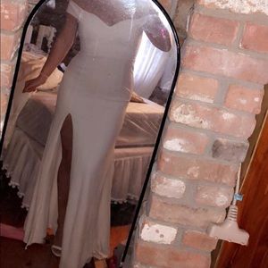 White off the Shoulder Prom Dress!